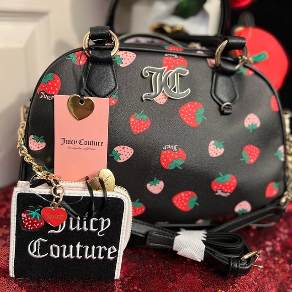 Juicy Couture Exclusive Sweet N Juicy Strawberry Bowler Bag & Wallet ๐NWT๐ - Picture 17 of 17